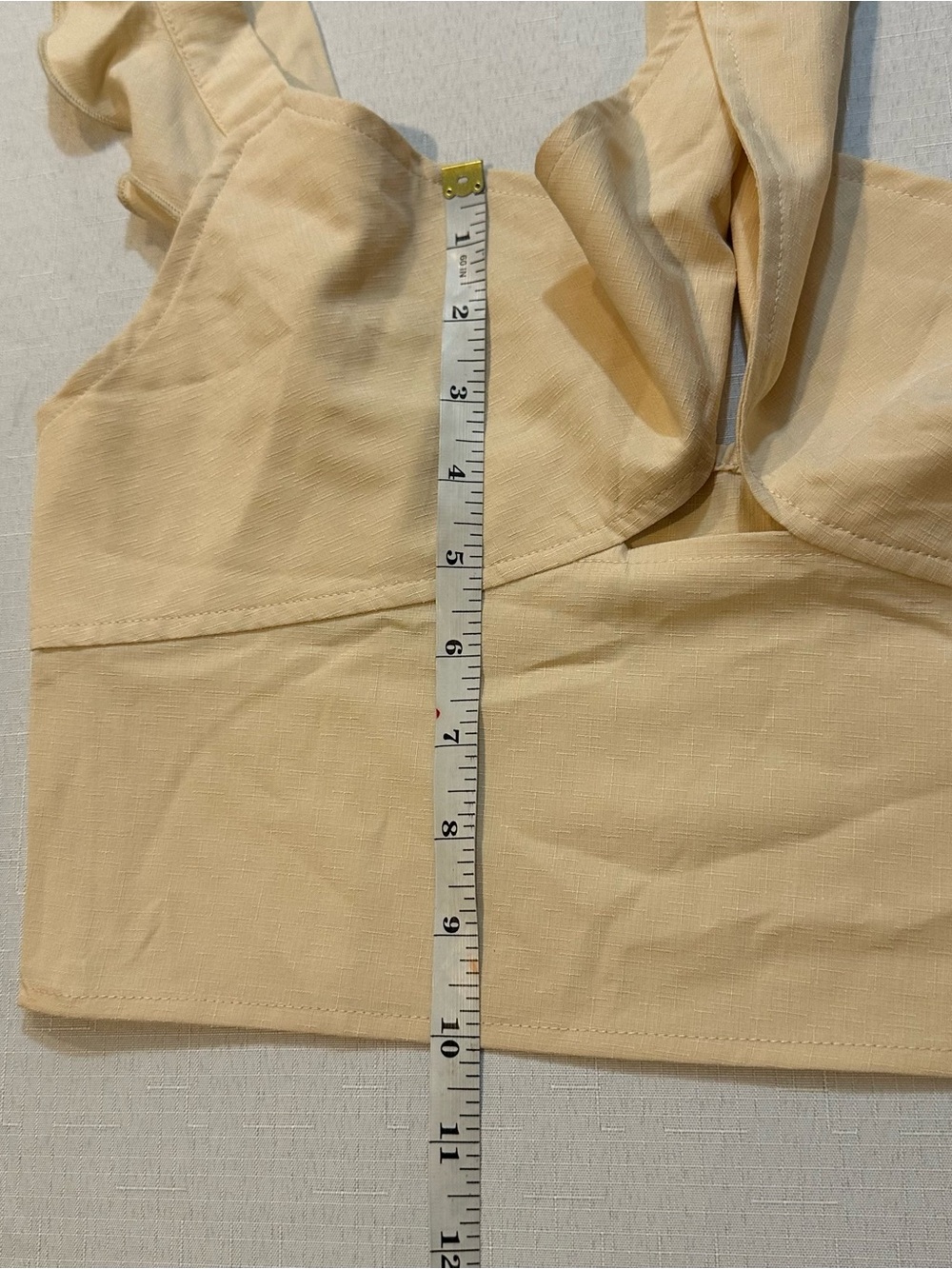 Cider Beige Tie Front Crop Top Size M NWT - Picture 11 of 15